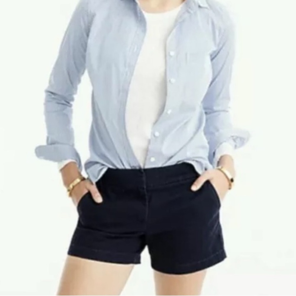 J. Crew Women's 4" Chino Shorts - Navy, Size 4